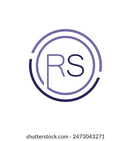 Luxury letter RS logo design.Royal premium letter RS logo design vector template