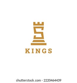 luxury letter s and chess logo. crown symbol vector design