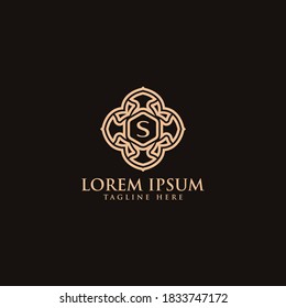 luxury letter S Logo Design Template Vector Graphic Branding Element.