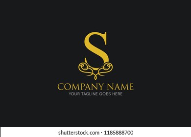 luxury letter s logo, icon, symbol design template