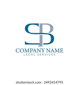 Vector de diseño de logotipo SB de letra de lujo. Imagen de Vector de letra inicial de logotipo de monograma de lujo
