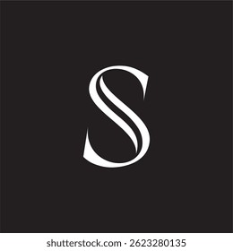 Luxury letter SS logo template, Double S icon, creative initial S S symbol.