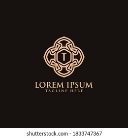 luxury letter T Logo Design Template Vector Graphic Branding Element.