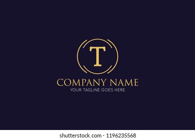 Luxury Letter T Logo Icon Symbol Stock Vector (Royalty Free) 1196235568 ...