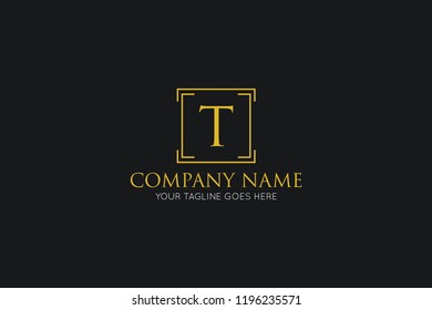 luxury letter t logo, icon, symbol