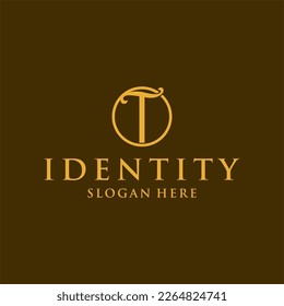 Luxury letter t monogram creative logo design