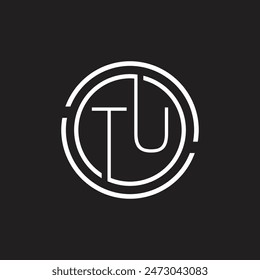 Luxury letter TU logo design.Royal premium letter TU logo design vector template