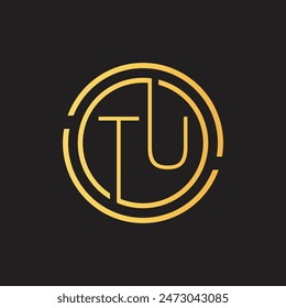 Luxury letter TU logo design.Royal premium letter TU logo design vector template