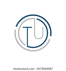 Luxury letter TU logo design.Royal premium letter TU logo design vector template