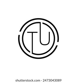 Luxury letter TU logo design.Royal premium letter TU logo design vector template