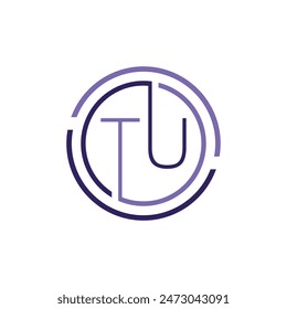 Luxury letter TU logo design.Royal premium letter TU logo design vector template