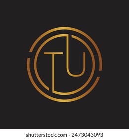 Luxury letter TU logo design.Royal premium letter TU logo design vector template