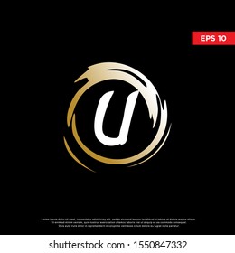 luxury letter u inside enzo zen logo. modern icon, template design