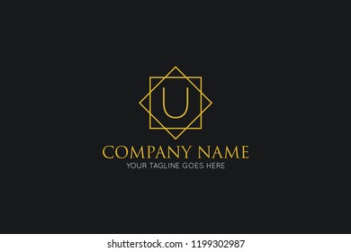 luxury letter u logo, icon, symbol