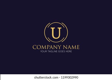luxury letter u logo, icon, symbol