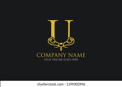 luxury letter u logo, icon, symbol