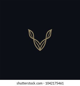 luxury letter V logo icon template.