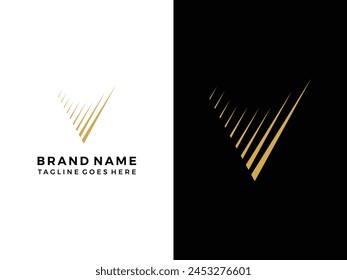 Luxury letter V logo , Letter V monogram design icon template