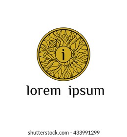 Luxury i letter vector logo template. Restaurant, Hotel, Boutique, Fashion store brand identity