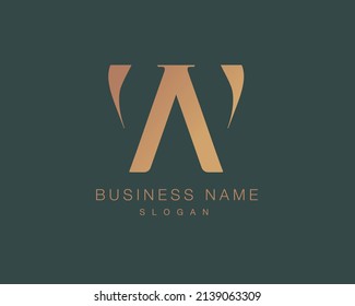 Luxury Letter W logo design template elements - vector sign. Letter logo for business card and corporate identity set.