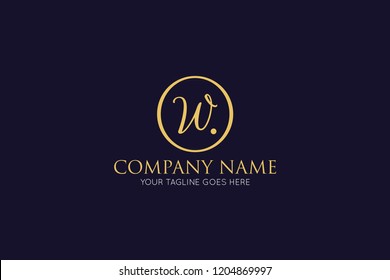 luxury letter w logo, icon, symbol