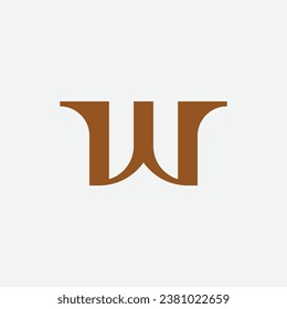 luxury letter W monogram letter logo design