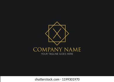 luxury letter x logo, icon, symbol