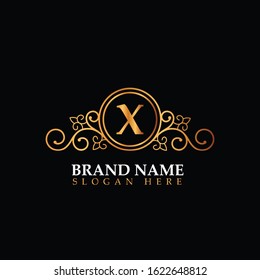 Luxury letter X monogram vector logo design. mandala and ornamental logo.