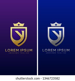Luxury Letter Y Concept illustration vector Design template. Suitable for Creative Industry, Multimedia, entertainment, Educations, Shop, and any related business