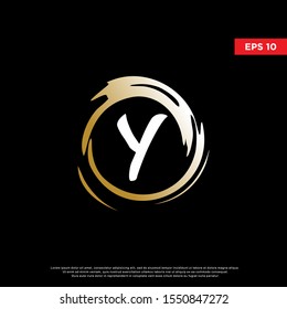 luxury letter y inside enzo zen logo. modern icon, template design