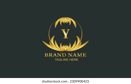 Luxury letter Y logo. Sophisticated design for monogram, royalty sign, lettermark, boutique, cafe, hotel, heraldry, jewelry, wedding.