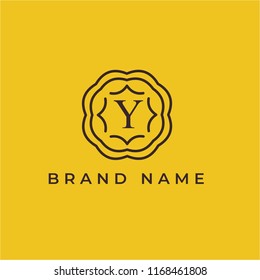 luxury letter Y logo vector design. monogram initials sign symbol. elegant jewelry frame icon