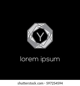 Luxury letter Y monogram vector