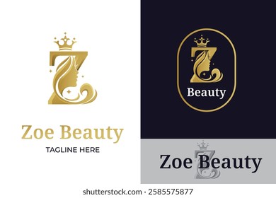 luxury letter z initial logo design template