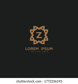 luxury letter Z logo design template. monogram initials sign symbol. elegant jewelry frame icon