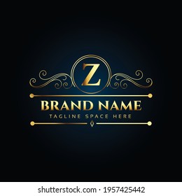 Luxury letter z monogram vector brand logo design.