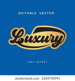luxury lettering text effect vector design	