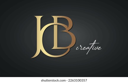 luxury letters JCB golden logo icon  premium monogram, creative royal logo design