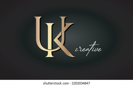 letras de lujo monograma de moda de joyería del Reino Unido. Icono del logotipo del logotipo del logotipo del logotipo de la marca creativa moderna premium del Reino Unido