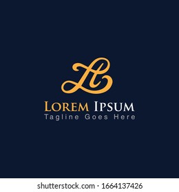 Luxury LH logo Signature HL icon design vector for law farm consulting