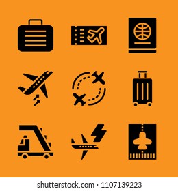 luxury, lift, way and tour icon set. Vector illustration for web and design.