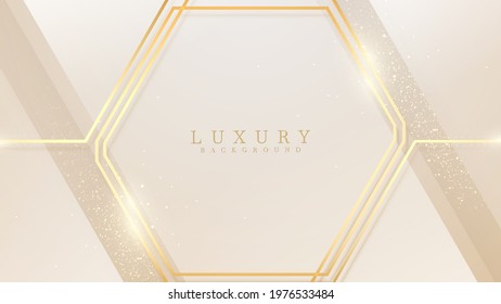 Luxury light brown pastel abstract background with golden lines sparkle. Illustration from vector about modern template design for a sweet and elegant feeling.