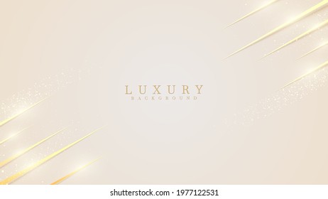 Luxury light brown pastel abstract background with golden lines sparkle. Illustration from vector about modern template design for a sweet and elegant feeling.
