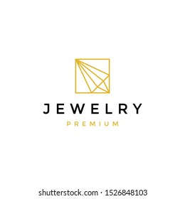 luxury light jewelry logo template