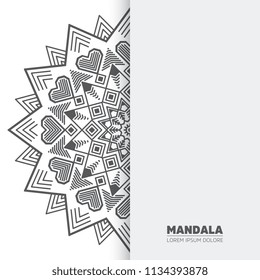 Luxury light mandala background