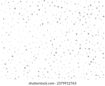 Luxury Light silver Triangular glitter confetti background. White festive texture