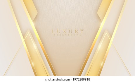 Luxury light yellow pastel abstract background with golden lines sparkle. Illustration from vector about modern template design for a sweet and elegant feeling.