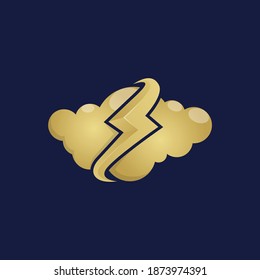 Luxury Lighting Cloud Logo Design Template