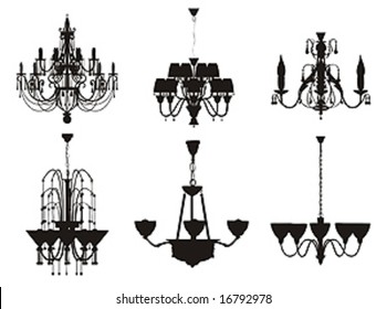 luxury lighting vector set
