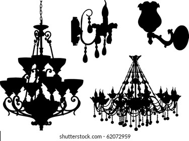 The luxury lighting vector set